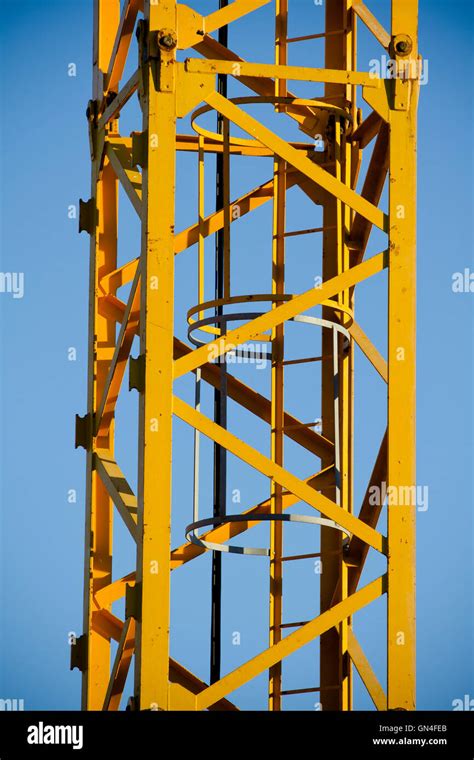 yellow crane, tower Stock Photo - Alamy