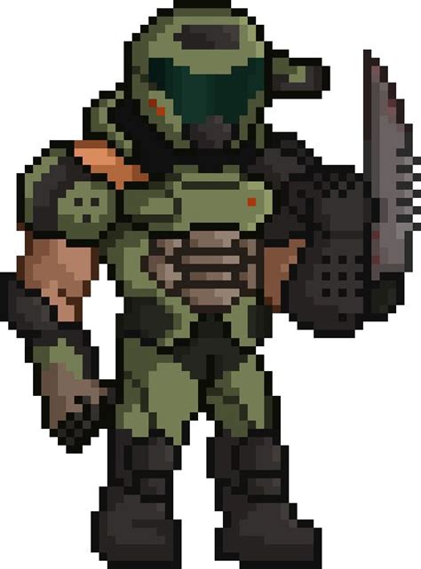 Doom Slayer - DOOM (Sprite) | Dibujos, Jefe maestro, Personajes de ...