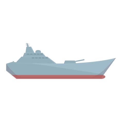 Navy ship icon cartoon vector. Naval boat 16227772 Vector Art at Vecteezy