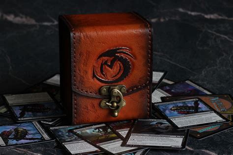 Leather MTG Sliver deck box, MTG commander deck box, Mtg Custom deck ...