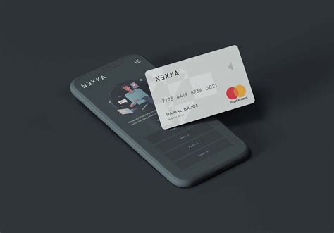 Free Cell Phone with Credit Card Mockup (PSD)