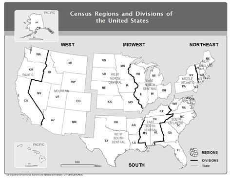 2016 Us Map Census Regions Population - Map