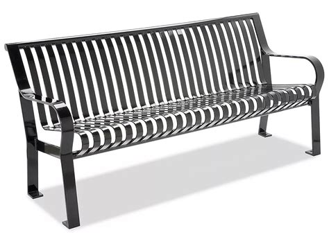 Courtyard Bench with Back - 6' H-3018 - Uline