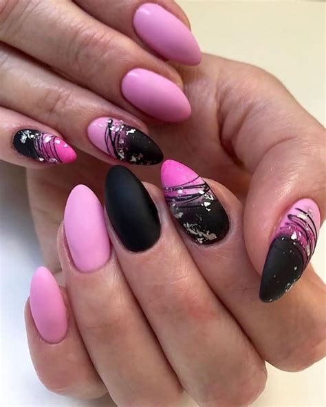 31 Hot Pink And Black Nail Designs for A Unique Look in 2021