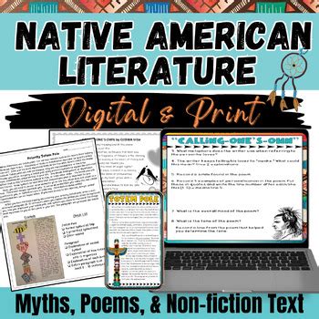 Native American Literature Unit by Selena Smith | TpT