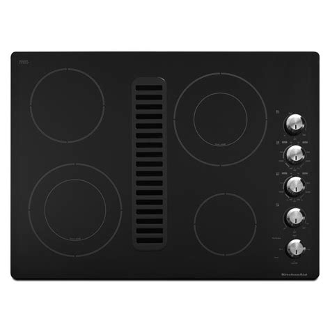 KitchenAid - KECD807XBL - 30" Electric Black Downdraft Cooktop | Sears Outlet