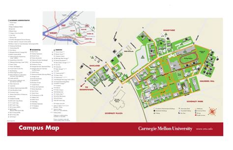 CMU Campus Map | Carnegie Mellon University | Academic Institutions ...