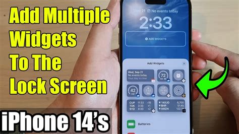 iPhone 14's/14 Pro Max: How to Add Multiple Widgets To The Lock Screen - YouTube