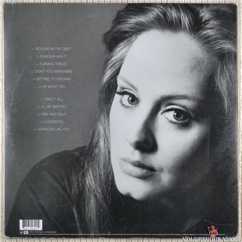 Adele ‎– 21 (2011) Vinyl, LP, Album – Voluptuous Vinyl Records