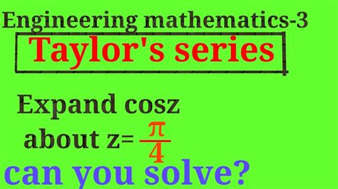 Taylor series || examples and solution - YouTube