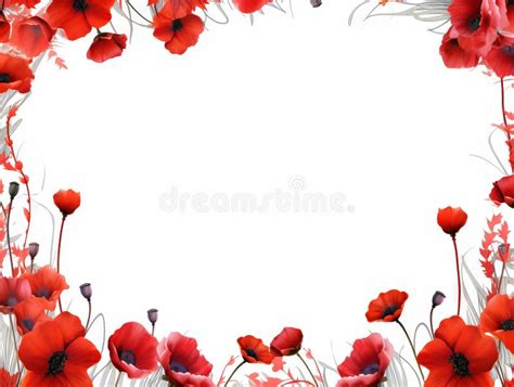 Remembrance Day Graphics with Red Poppies and Copy Space Stock ...