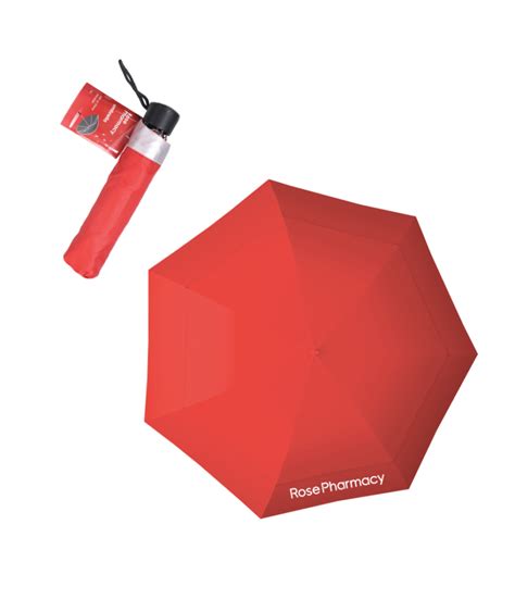 Rose 3 Fold Umbrella Red - Rose Pharmacy Medicine Delivery