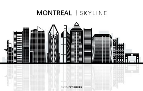 Montreal Skyline Silhouette Vector Download