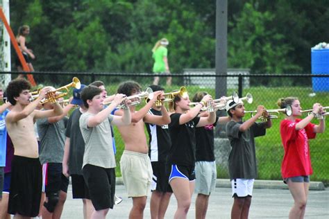 Marching band working to get less experienced members ready for in-person competitions, halftime ...