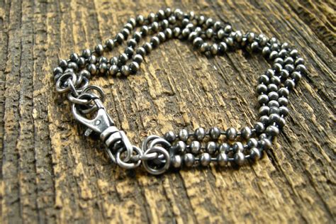 unisex sterling silver ball chain bracelet bead chain