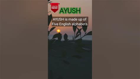 AYUSH । Meaning Of AYUSH । #ayush #ayurveda #Yoga #naturopathy #unani # ...