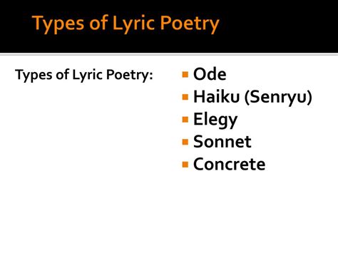 PPT - Forms of Poetry PowerPoint Presentation, free download - ID:2167433