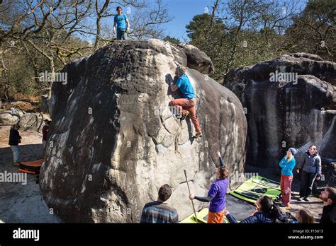 Bouldering in Fontainebleau Stock Photo: 86776287 - Alamy