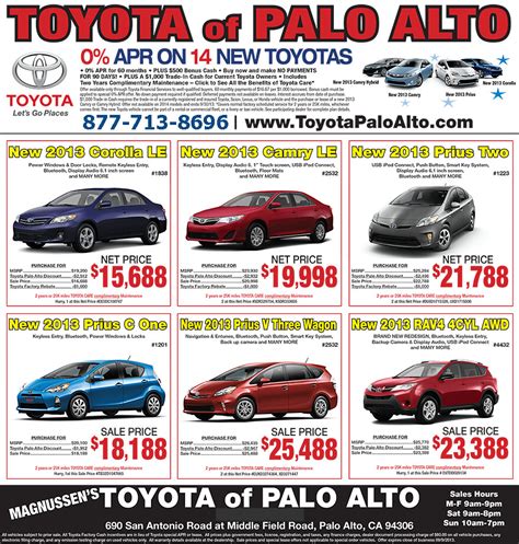 Toyota Specials - Bay Area Toyota Dealer Specials | Toyota Of Palo Alto ...