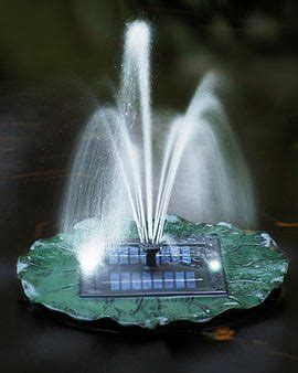 Floating Solar Lily Fountain with Battery and Led Lights | Solar fountain, Garden water ...