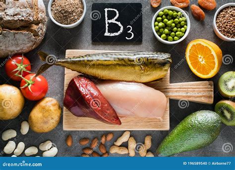 Foods High in Niacin Vitamin B3 Stock Photo - Image of health, fiber: 196589540