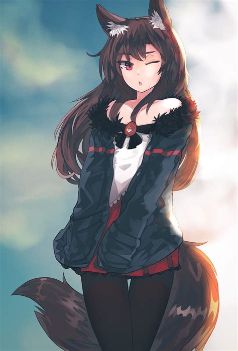 Anime Girl With Wolf Ears HD phone wallpaper | Pxfuel