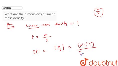 Linear mass density formula - SeetaDenholm