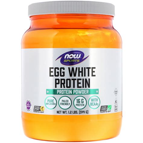 Now Foods, Egg White Protein, Protein Powder, 1.2 lbs (544 g) - iHerb.com