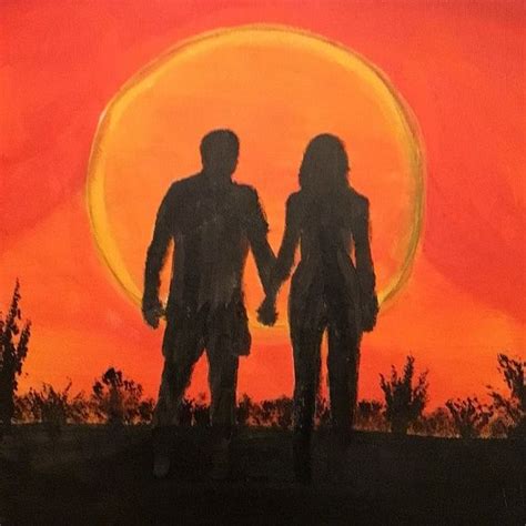 Couple holding hands in sunset Back Drawing, Hand Drawing Reference, Art Reference, Friends ...