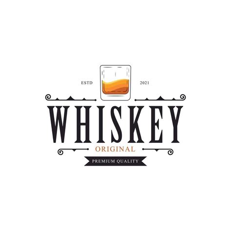 Luxury Vintage Whiskey Glass Logo label design inspiration 7559097 ...