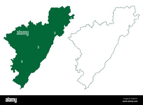 Pali district (Rajasthan State, Republic of India) map vector ...