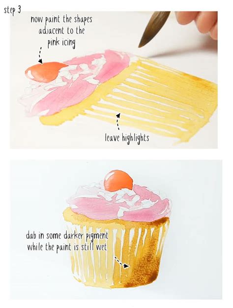 How To Paint A Watercolor Cupcake (In 4 Easy Steps!)