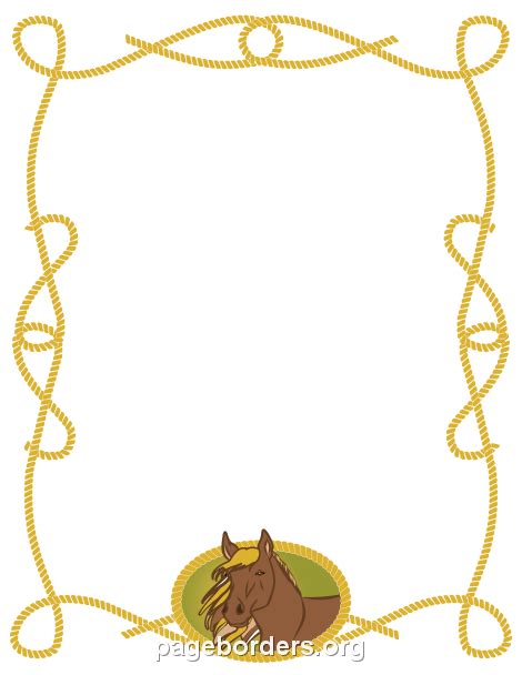 Horse Border: Clip Art, Page Border, and Vector Graphics