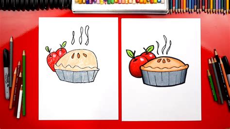 How To Draw An Apple Pie For Thanksgiving - Art For Kids Hub