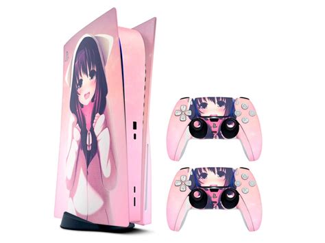 Cute Anime Girl PS5 Controller & Console Skin Pink Anime | Etsy Denmark