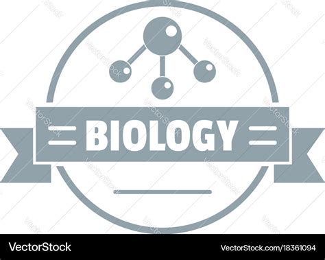 Medicine biology logo simple gray style Royalty Free Vector