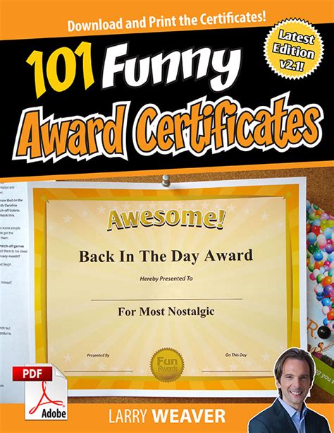 Funny Awards - Silly Awards, Humorous Award Certificates