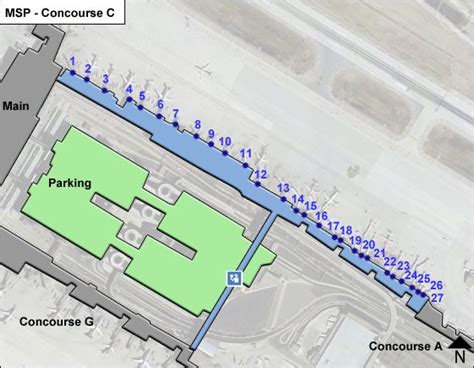 Minneapolis-St Paul Airport MSP Concourse C Map