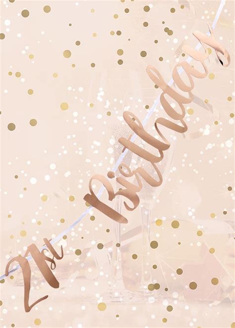 21st Birthday Metallic Rose Gold Letter Banner | 21st Birthday Party | Party Banners