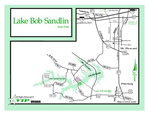 Lake Bob Sandlin Texas State Park Map - Lake Bob Sandlin Texas • mappery