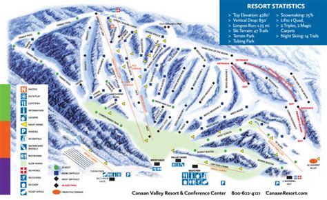 Canaan Valley Resort Trail Map | OnTheSnow