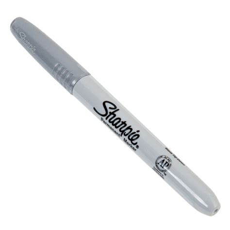 Sharpie 39100 Metallic Silver Bullet Tip Permanent Marker - 12/Pack