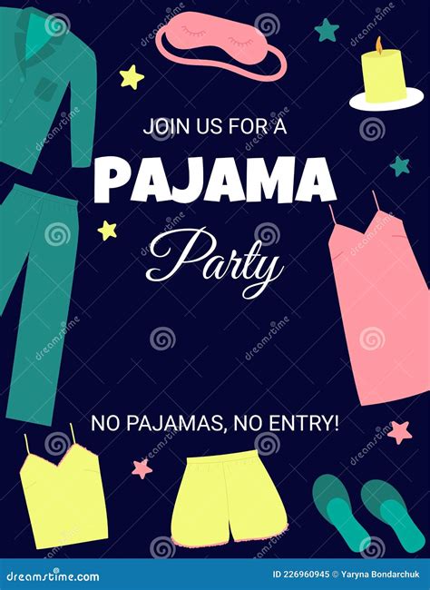 Pajama Party Invitation. Pajama Party Poster. Invitation for Slumber ...