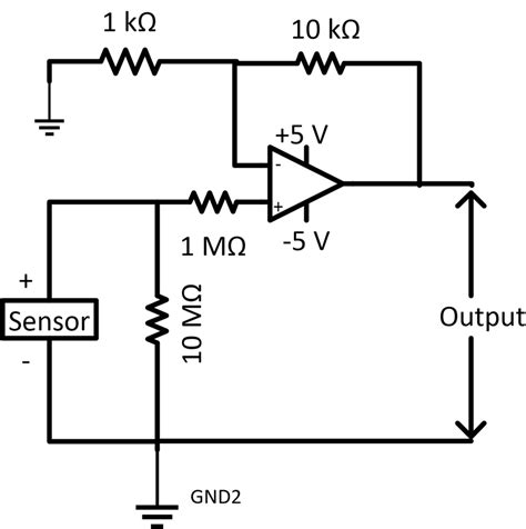 Circuit diagram of the signal conditioning unit. | Download Scientific ...