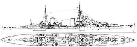 Cruiser HMS Black Prince C81 1944 [Light Cruiser] - drawings ...