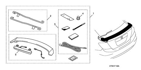 08F13-TR0-1A0R1 - Honda Spring kit, trunk. Spoiler, wing | Honda ...