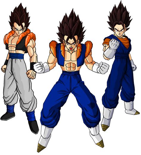 Gogeta, Vegetto, and their fusion Gogetto. | Dragon ball z, Anime ...