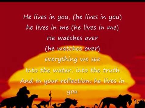 The Lion King II - He lives in you by Tina Turner (Sing-Along) - YouTube