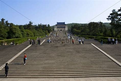 Stairs leading up to Huangshan mountain, Anhui province, China, Asi...