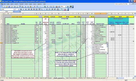 Self Employed Record Keeping Spreadsheet inside Spreadsheet Example Of Bookkeeping For Self ...